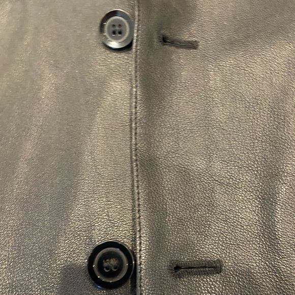 HUGO BOSS Men’s Black Leather Jacket Made in Italy - Picture 2 of 10